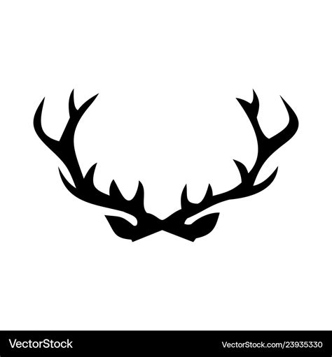 Deer antler Royalty Free Vector Image - VectorStock