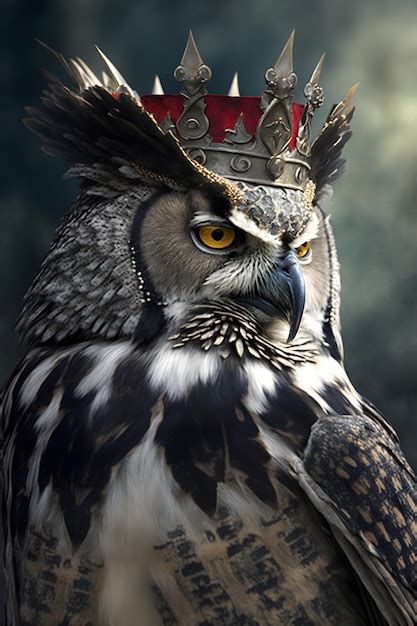 Premium Photo | A bird with a crown on it