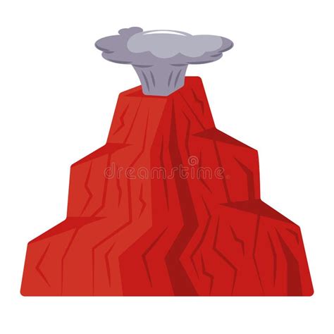 Volcano smoke cloud stock illustration. Illustration of nature - 300714473