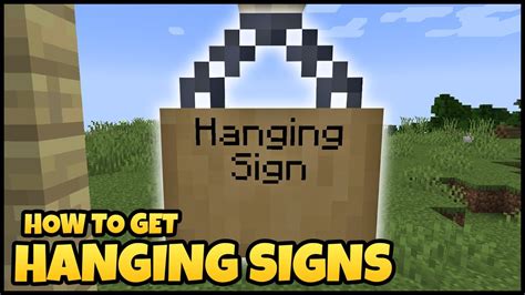 How To Get HANGING SIGN In MINECRAFT - YouTube