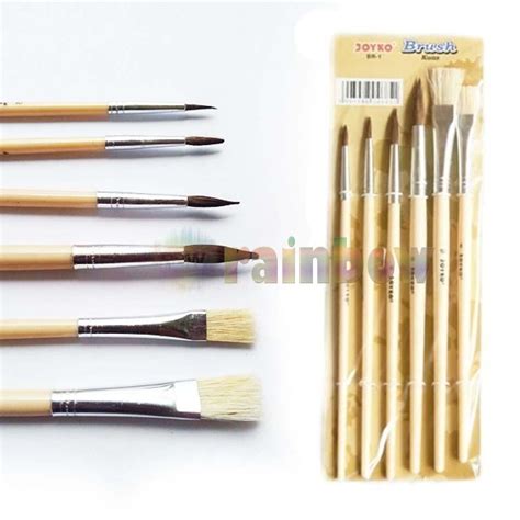 Joyko Kuas Lukis Cat Air Kuas Joyko Kuas Nail Art Brush Set 6 BR-1 Kuas ...