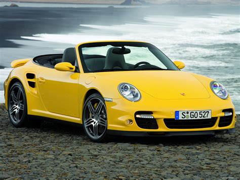 2008 Yellow Porsche 911 Turbo Cabriolet wallpapers