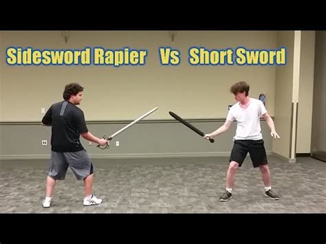 Sidesword Rapier vs Short Sword (Double Match Swordfight) - YouTube