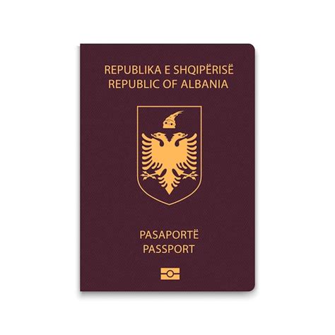 Premium Vector | Cover passport of albania