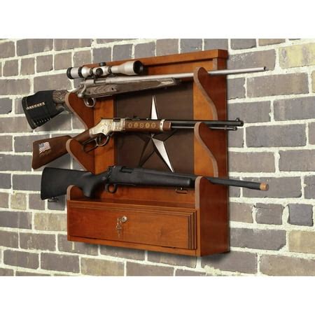 American Furniture Classics Lone Star 3 Gun Wall Mount Display Rack ...