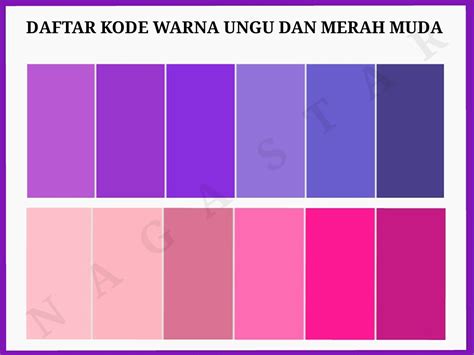 Macam Macam Warna Ungu Dan Namanya