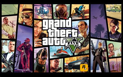 GTA V Protagonists and Chop HD Wallpaper