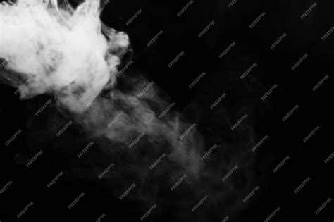 Premium Photo | White smoke over black background for overlay design