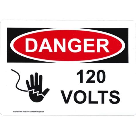 Danger 120 Volts Decal | pdblowers, Inc.