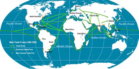 Major Global Trade Routes, 1400-1800 | The Geography of Transport Systems