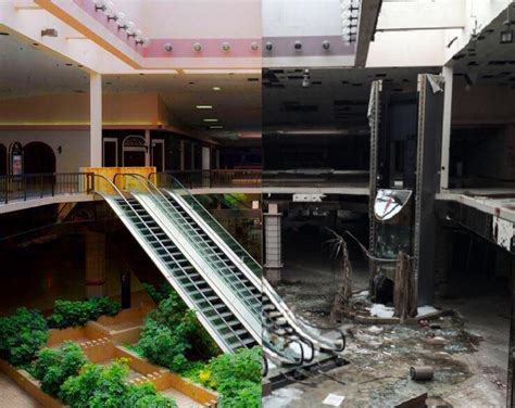 Rolling Acres Mall, Akron OH, USA —before & after abandonment (original ...