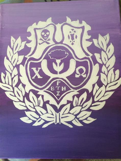 Chi omega crest canvas | Sorority crafts, Chi omega crest, Chi omega