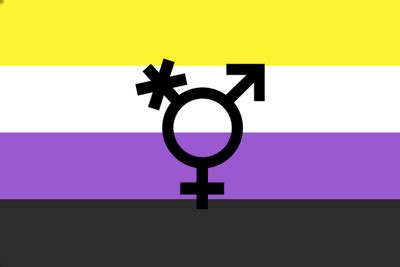 nonbinary pride flag with transgender symbol by xplasticxbrainx on ...