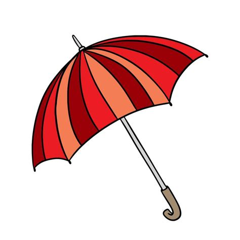 Open funny cute umbrella vector illustration 36754717 Vector Art at ...