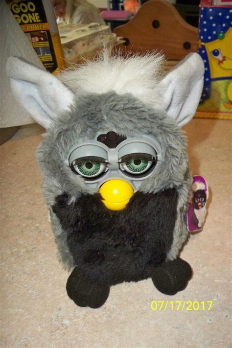 original furby tiger electronics 1998 BLACK GRAY & WHITE | #1889046849