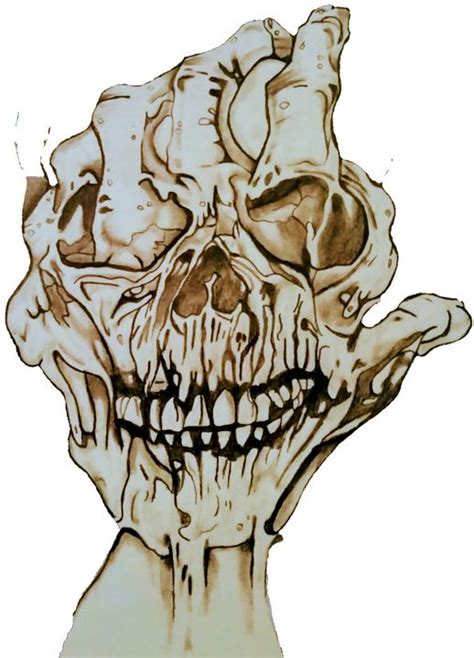 The evil skull face - Grims pencil art - Drawings & Illustration ...