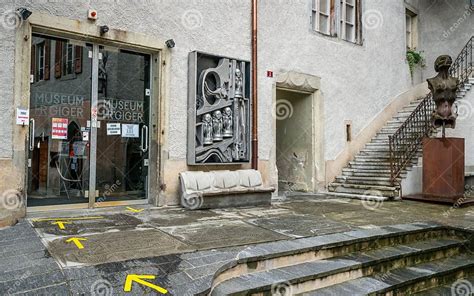 Entrance of the HR Giger Museum in Gruyeres Switzerland Editorial Image ...