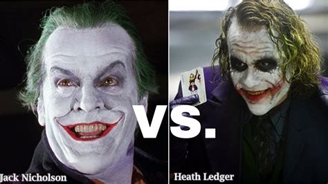 Joker Jack Nicholson Heath Ledger