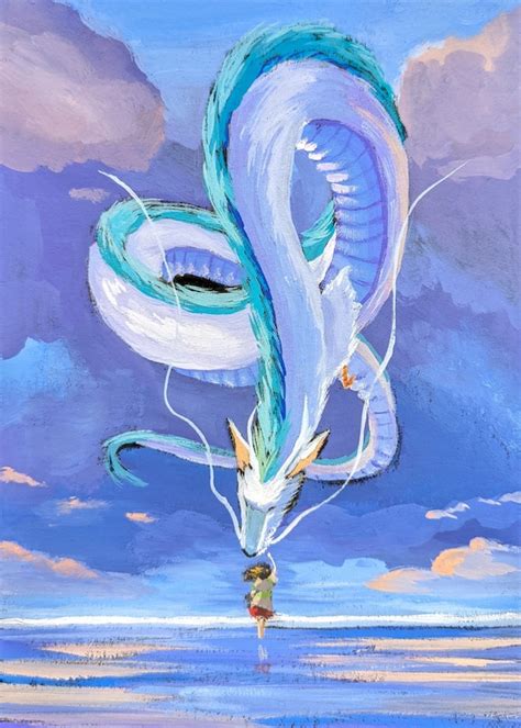 Spirited Away Haku and Chihiro PRINT ONLY - Etsy Canada