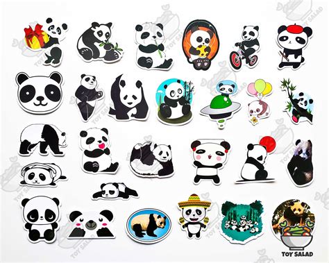 50 pcs Panda Sticker Pack Panda Gifts Panda | Etsy