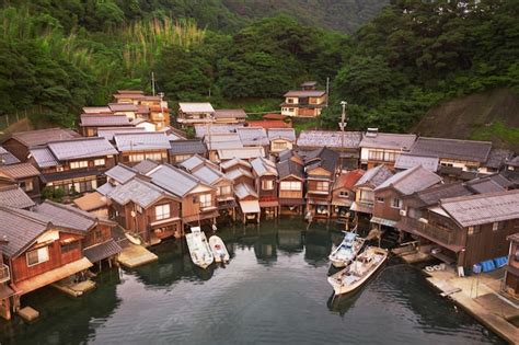 Premium Photo | Ine bay kyoto japan at the funaya boat houses