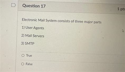Solved Electronic Mail System consists of three major parts | Chegg.com