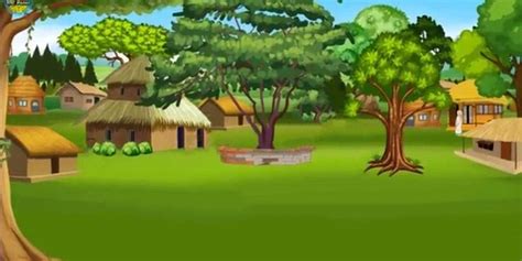 Scenery of cartoon village. Cartoon background, Background picture ...