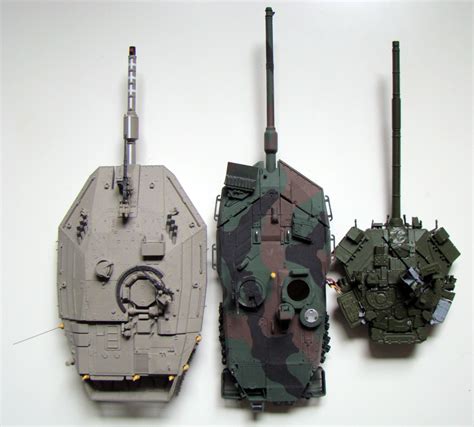 Merkava Mk IV, Leopard 2A5 and T-90A turrets (same scale) : r/TankPorn