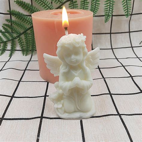 3D Prayer little Angel Candle Mold Fairy Girl Aroma Candle | Etsy