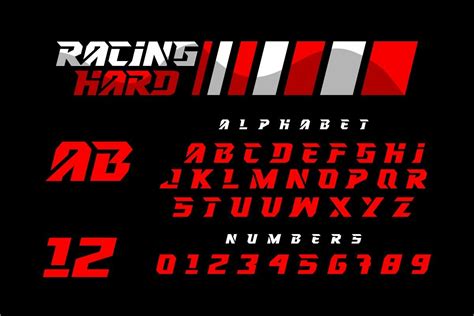 RACING HARD Font - Free Fonts