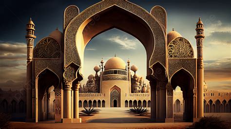 Islamic Beautiful Architectural Background, Islamic, Building, Islam ...