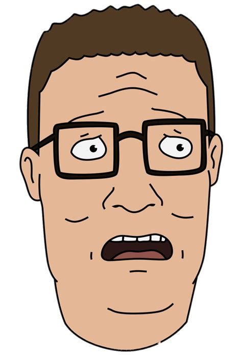 Check out this transparent Kinf of the Hill face of Hank PNG image