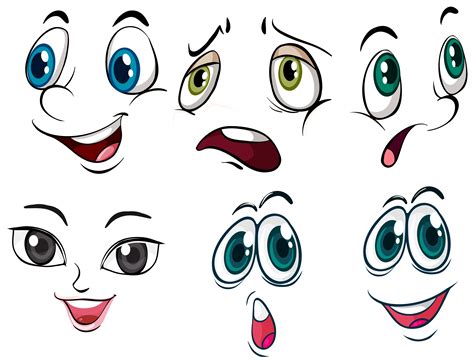 Different facial expressions 296012 Vector Art at Vecteezy