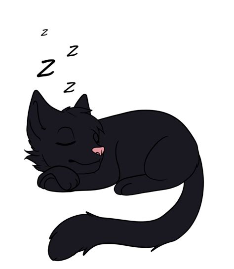 Black cat Kitten Whiskers Domestic short-haired cat - sleeping cartoon ...