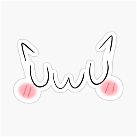 Uwu Emoticon Stickers | Redbubble