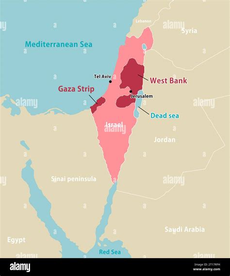 Palestine war (Israel, Palestine and Gaza Strip) and surrounding ...