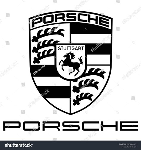 Tallinn Estonia October 9 Porsche Logotype Stock Vector (Royalty Free ...