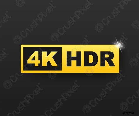 4K Ultra HD symbol, High definition 4K resolution mark, HDR - stock ...