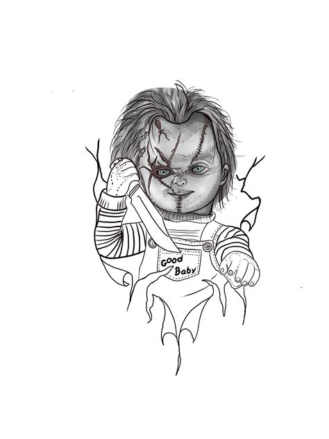 Chucky Drawing Tattoo