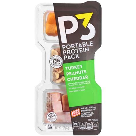 P3 Turkey, Cheddar & Peanuts Portable Protein Pack | Hy-Vee Aisles ...