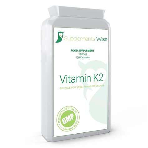 Vitamin K2 MK-7 Capsules 120 x 100mcg - Supplements Wise | Vitamin k2 ...