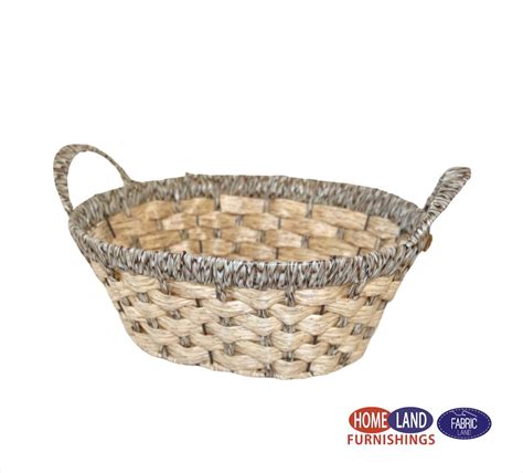 Basket - 12" Oval Rattan Weave - Home Land Furnishings