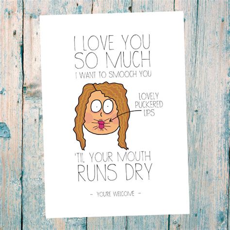 i love you so much funny greeting card by indieberries ...