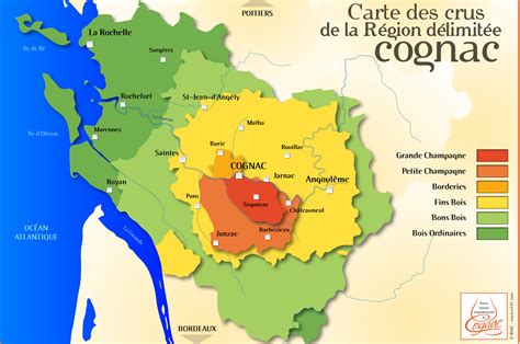 Cognac AOC - Cognac region of France - Fine champagne Cognac