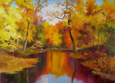 Fall Landscape Paintings | Autumn Landscape 2 - SOLD | Landscape ...