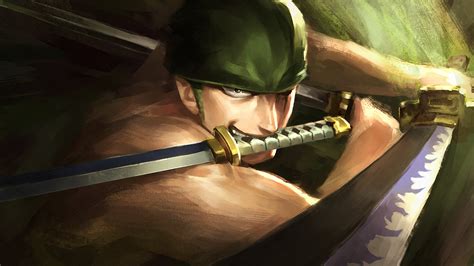 3840X2160 Roronoa Zoro Wallpaper 4K One piece roronoa zoro swords green ...