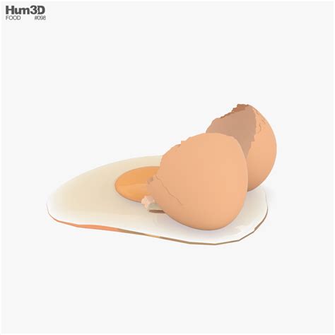 Cracked Egg 3D model - Food on Hum3D