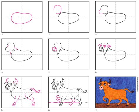 How to Draw an Ox · Art Projects for Kids