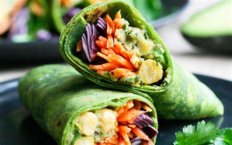 Avocado and Chickpea Spinach Wraps [Vegan] - One Green Planet