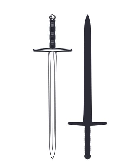 medieval sword isolated on white 3184320 Vector Art at Vecteezy